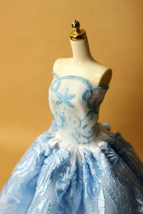 DW1065 BN Blue Wedding Dress Set for Barbie FR Silkstone FR2 G  