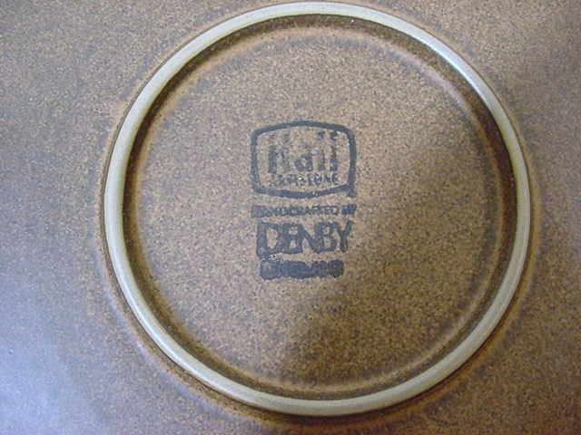 Vtg DENBY HALL China Artisan Series BROWN Rust 7 Dinner Plates   FREE 