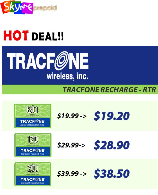 TRACFONE REFILL, TOP UP, MINUTES, RECHARGE, PREPAID  