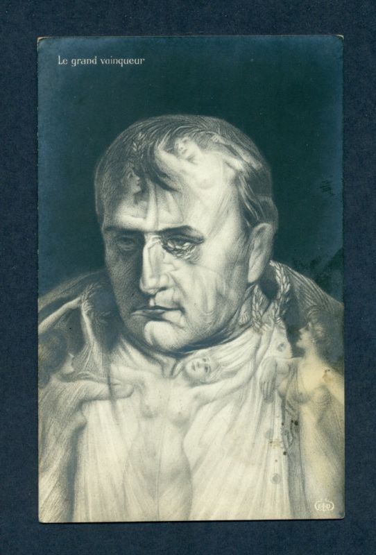 S4182 Metamorphic postcard, Napoleon, Vainqueur  