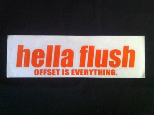 hella flush Decal Sticker Orange JDM EG EK DC CTR ITR  