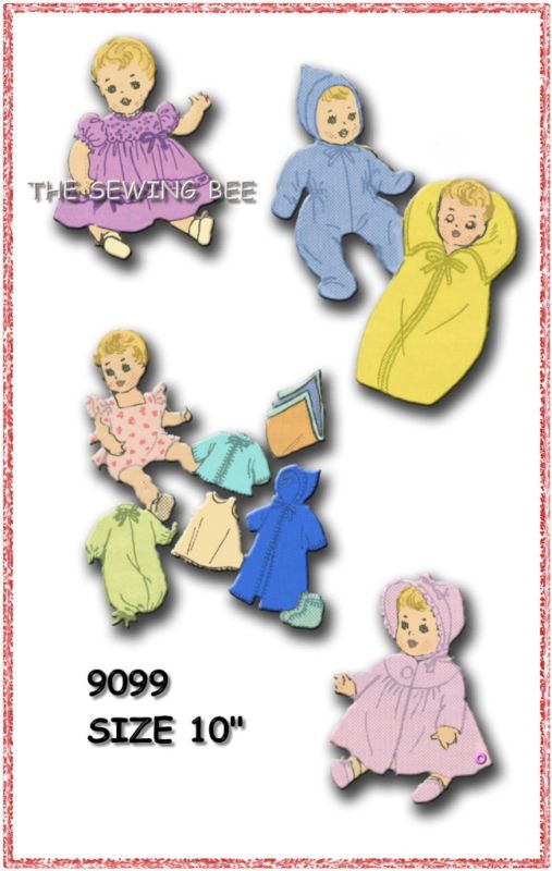 9099 Baby Doll Wardrobe Pattern Patsy Babyette 10  