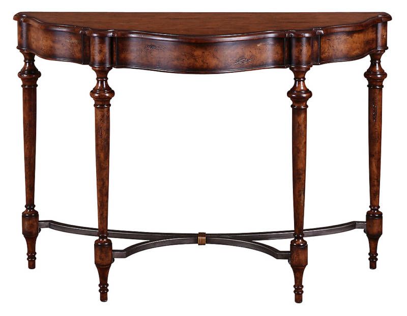 AGED WALNUT English Burl CONSOLE Hall Foyer Sofa TABLE  