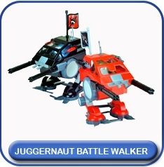   Hamster Powered JUGGERNAUT BATTLE WALKER Turrets SPIN Red Or Black