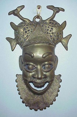 Fair Trade Camerounian Brass Face Mask  