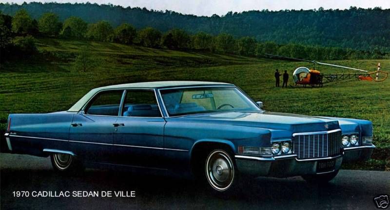 1970 CADILLAC ~ SEDAN DE VILLE (BLUE) ~ MAGNET  