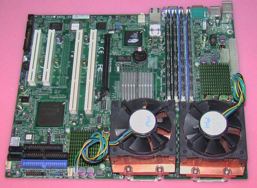 SuperMicro X6DVL EG dual 2.8Ghz Xeon 2GB PC 3200 ECC  