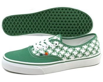 Vans Authentic SKI LF CLVER Lep verm organic Green White Canvas Men 5 