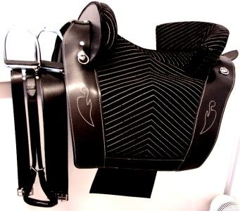 18BLACK SPANISH Vaqueros PORTUGUESE SADDLE HORSE SET  