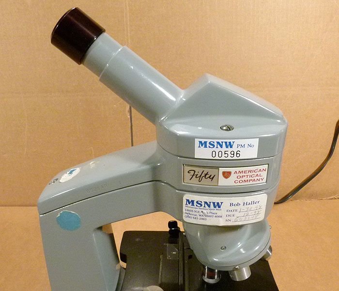 American Optical Fifty Microscope Four Objectives #07  