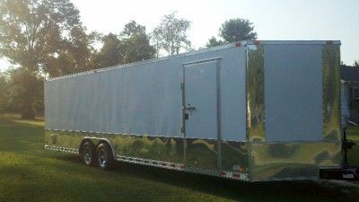 28 plus 2ft v nose 30ft inside enclosed cargo motorcycle trailer car 