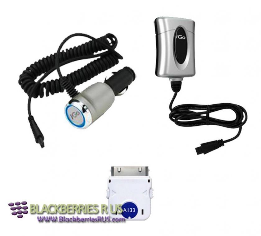 NEW OEM iGo Apple iPhone 2G 3G 3GS 4 4S / HOME + CAR CHARGER + iGo 