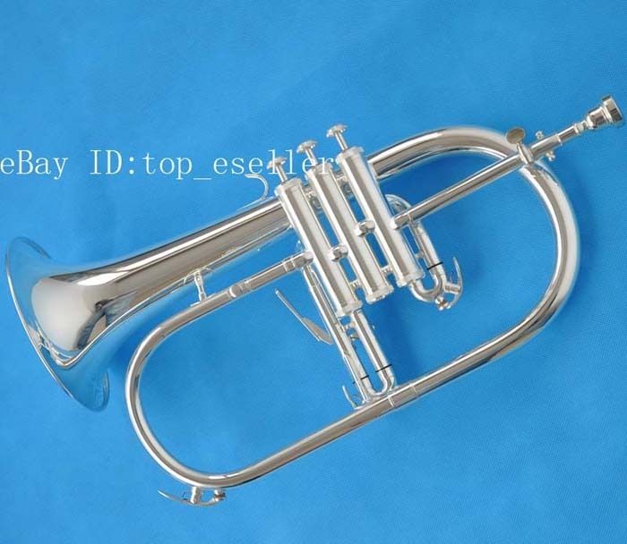   NEW Professional Silver Plated Flugelhorn Horn Monel Valves  