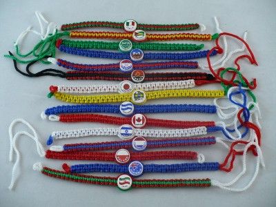 Angola Country Flag Macrame Bracelet  