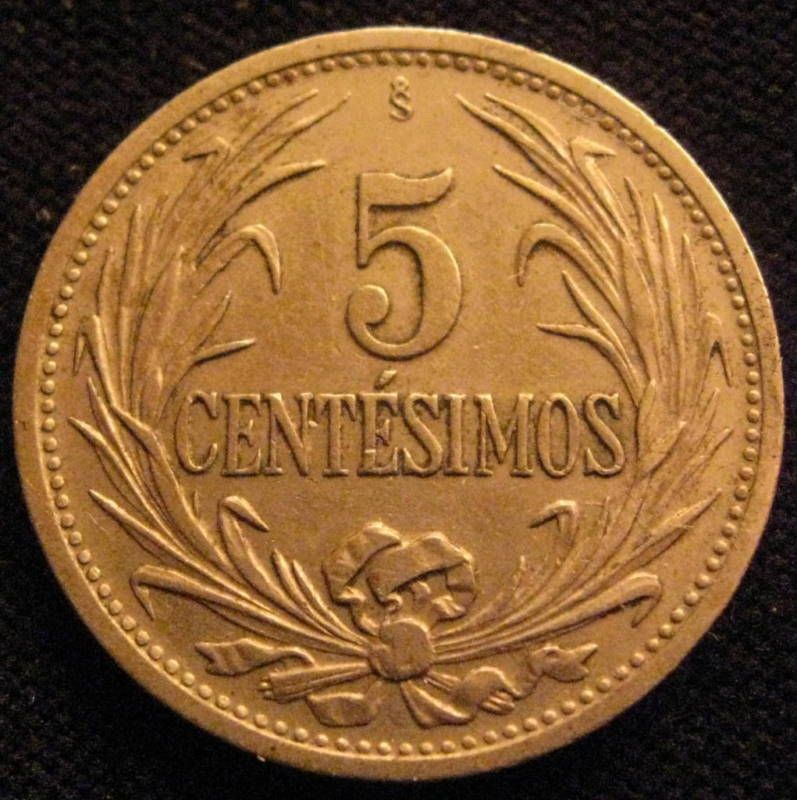 URUGUAY 5 CENTESIMOS 1941.  