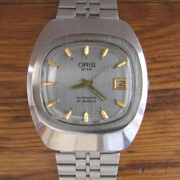 VINTAGE ORIS STAR AUTOMATIC 21JEWELS STEEL TV WATCH  