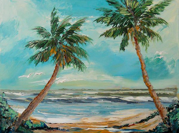 SEAGULL COVE Seascape Surf Florida Art Highwaymen Style  