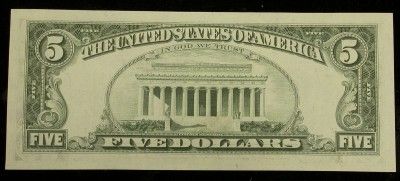 CH. CU 1977 $5 FEDERAL RESERVE NOTE  OVER PRINT ERROR  SN# G81265078A 