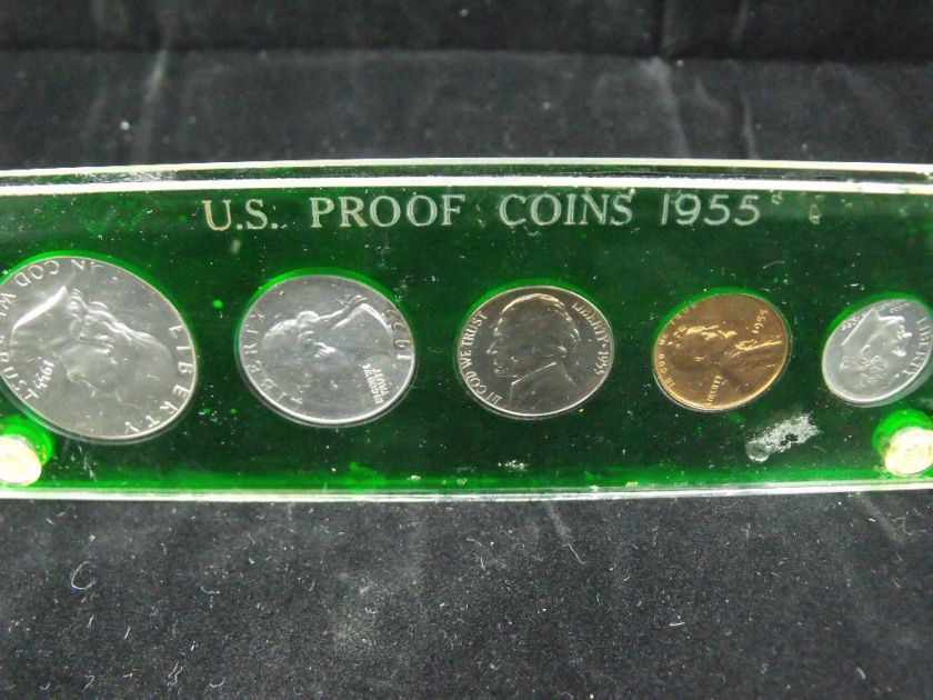 ESTATE VINTAGE UNITED STATES PROOF SET COINS 1955 BEN FRANKLIN SILVER 