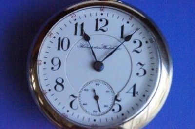 18 SIZE 21 JEWEL HAMPDEN DUEBER AUTHENTIC RAILROAD POCKET WATCH SN 