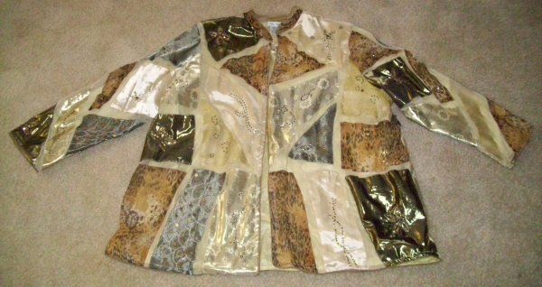 Ulla Popken Rayon Patchwork Design Jacket~24/26~NWT  