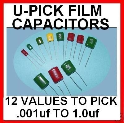 001uf .0047uf to .47uf 1.uf U PICK FILM CAPACITORS X5  