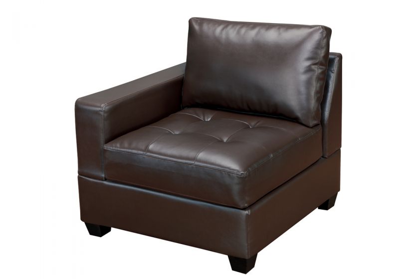 Modular Sectional Sofa in Bonded Leather W Ottoman  