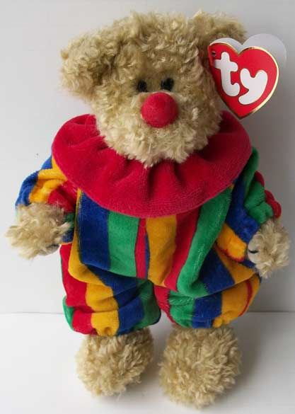 Ty BEANIE BABIES PICCADILLY THE CLOWN PLUSH BEAR NWT  