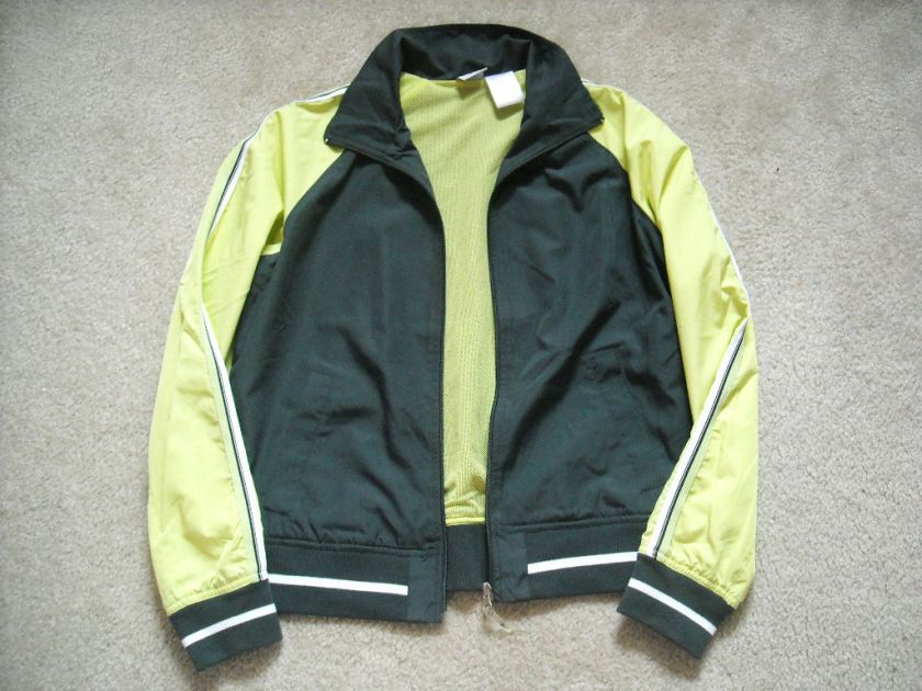 ATHLETIC WORKS GRAYSTONE/LIME WORKOUT JACKET SZ M NWOT  