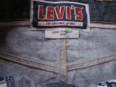 MENS  THE ORIGINAL LEVIS LOOSE STRAIGHT FIT 569 JEANS 34/32 EUC 