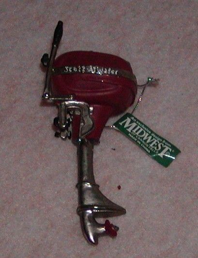 COLLECTIBLE SCOTT ATWATER CHRISTMAS 1946 1959 OUTBOARD MOTOR ORNAMENT 