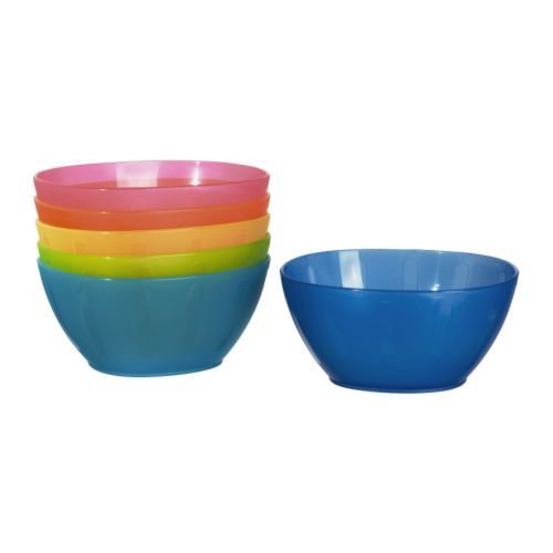 IKEA Bowl Assorted colors Children Kids BPA Free Rainbow Dinnerware 