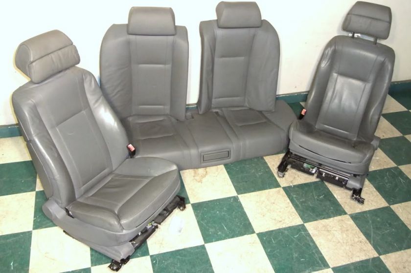 2002 BMW 745Li Gray Front & Rear Leather Seat Set 7 Series Hot Street 