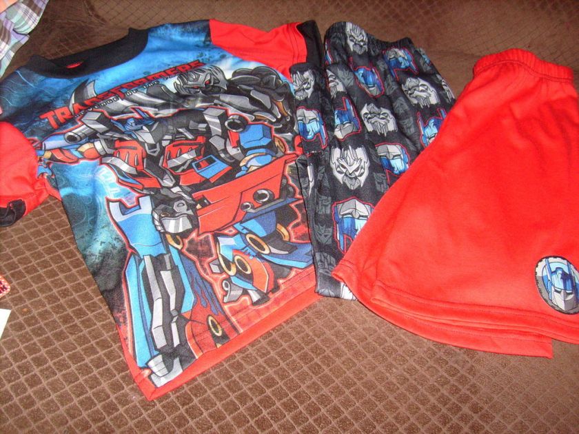 NWT NEW BOYS 3PC TRANSFORMERS ROBOTS PAJAMAS SET SZ 4  