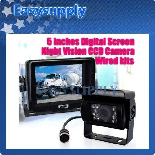 Car Rear View Kit Monitor+wireless Reversing CCD Camera  