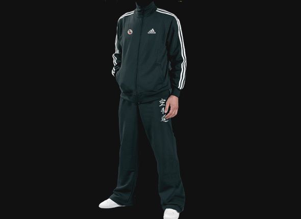 AUTHENTIC ADIDAS MEN & WOMENS WKF BLACK TRACKSUIT  