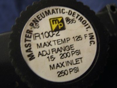 Master Pneumatic PR180M 12 Regulator w/ IR100 2 Pilot  