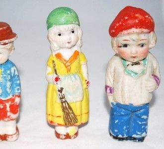 Lot 4 Japan Vintage Toy Dolls Bisque Figurine 1930s  