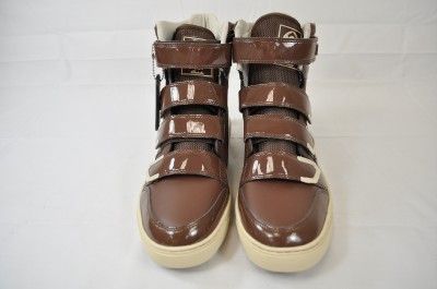 COOGI   AYERS HI TOP BROWN PERFORATED LEATHER MENS SNEAKER CMF203 SIZE 