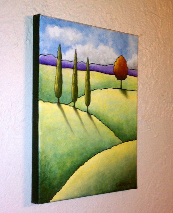 Campagna Toscana   Original Painting   Tuscan Landscape