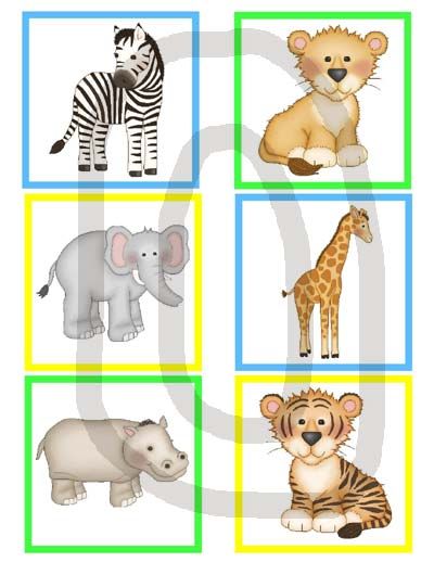 JUNGLE ZOO SAFARI ANIMALS ZEBRA BABY NURSERY WALL PRINT  