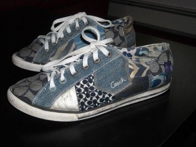 Coach Womens Sneakers   TONYA (Denim Patchwork) Size 8 1/2M  