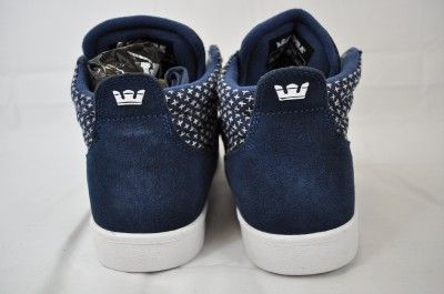 SUPRA BANDIT   NAVY SUEDE/CANVAS MID SNEAKER MENS SIZE 12 (#7)  