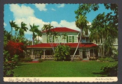 1976 Thomas Edison Home Ft. Myers Florida Postcard  