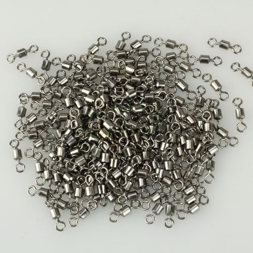 100PCS Ball Bearing Swivel Solid Rings Fishing Connector #3  