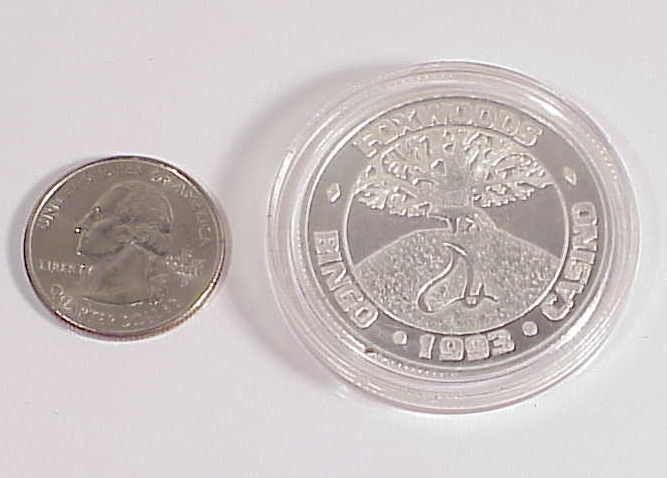   to offer this Silver Foxwoods American Wildlife Series Bingo Token