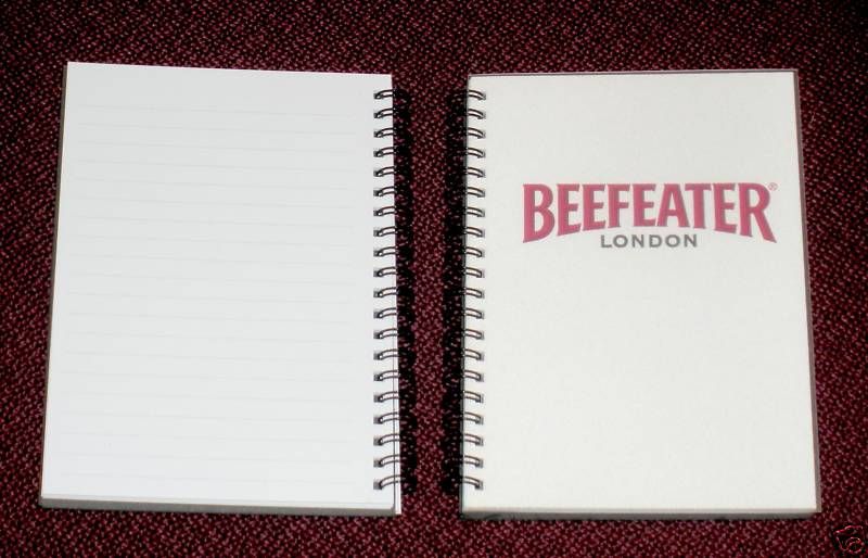 Beefeater GIN Bar Note Book NEW Bartender Book  