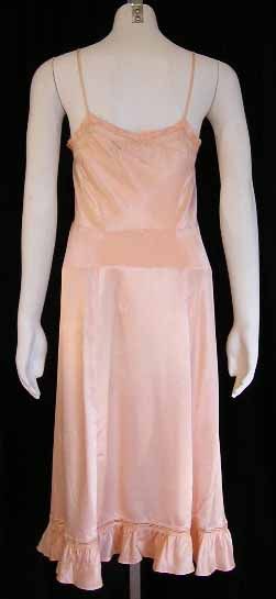 Vintage Peach Rayon Full Slip NWT 1940S Mary Barron  