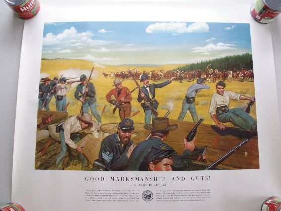 ORIGINAL US ARMY 1953 POSTER CHARLES McBARRON 21 45  