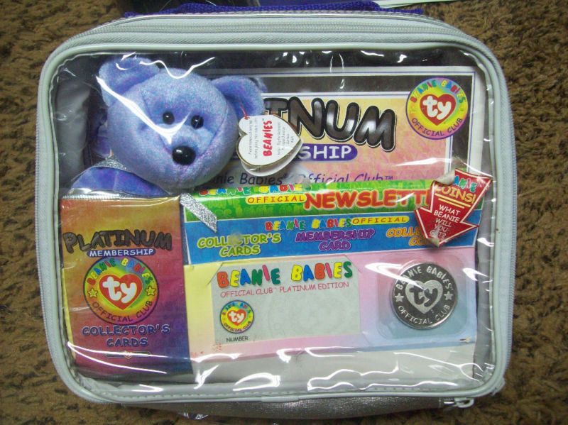 Ty Beanie Baby Millinium Official Club Bear Bag Coin  